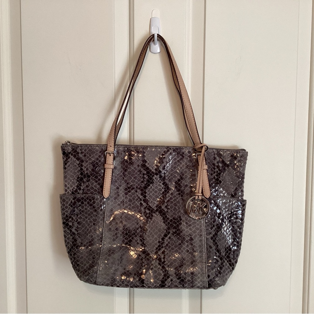 Michael Kors Jet Set Python Tote